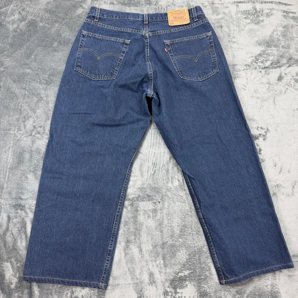 VTG Baggy 2000 Levis 569 Loose‎ Straight Fit Jeans Made in USA Mens 36x32 Blue